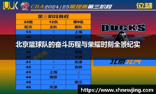 北京篮球队的奋斗历程与荣耀时刻全景纪实